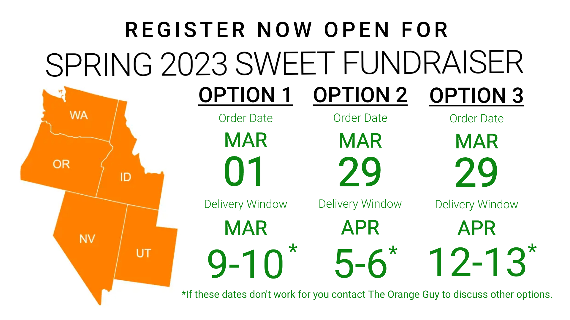 Spring 2023 Fundraising Dates
